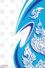 Thai pattern background image design vector illustration