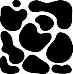 BLACK abstract shapes fluid hand drawn organic shapes