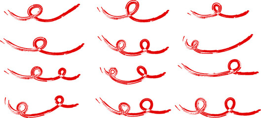 Swoosh and swoop underline. Handdrawn scribble pen strokes. Memo note highlight. Handwritten underline accent element