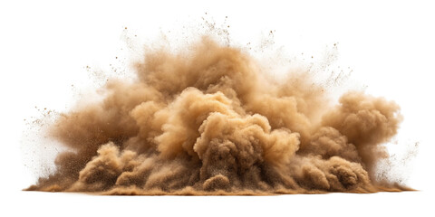Brown Sand Dust Cloud Particles Isolated on Transparent Background &ndash; PNG Overlay for Compositing
Soil, Smoke, and Sandstorm Explosion Cloud &ndash; Dust Particle Effect for Overlay and Design Use