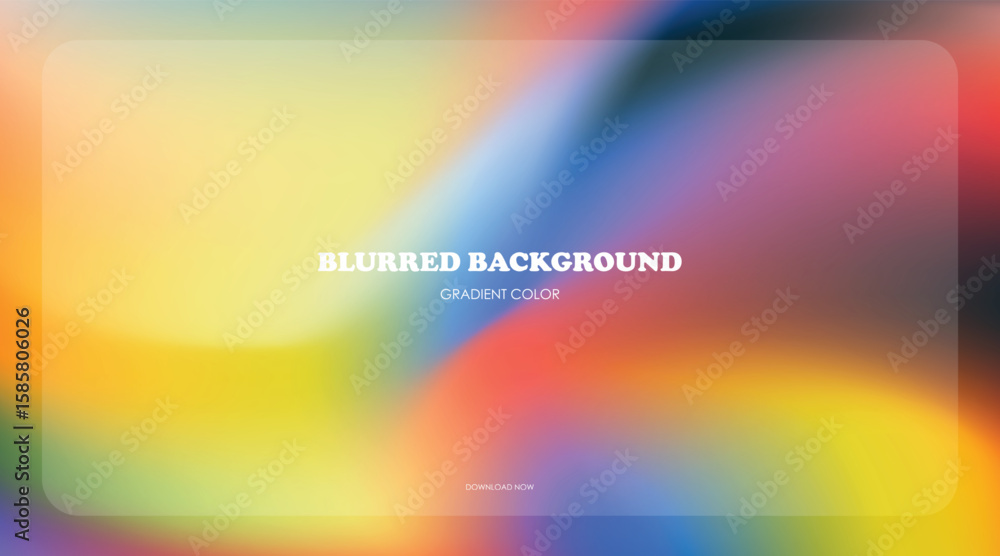Poster gradient mesh rainbow colorful wave background