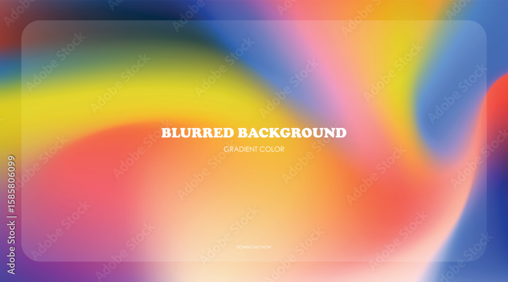 Poster gradient mesh rainbow colorful wave background