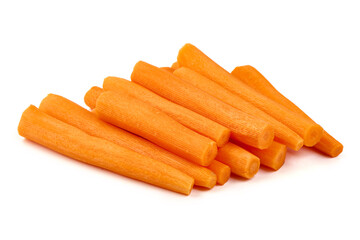 Baby Carrots Pile, isolated on white background