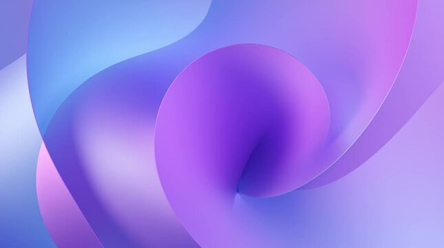 Serene looping animation of a soft, morphing 3D object. Abstract background with a calming lavender, blue, and purple pastel gradient for wellness or tech themes.

