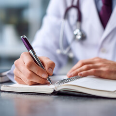 doctor writing prescription