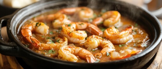 Shrimp in a flavorful sauce