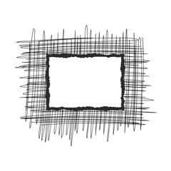 Ink Grunge Rectangle Border SVG 06