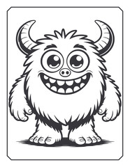Obraz premium Halloween Monster Coloring Page