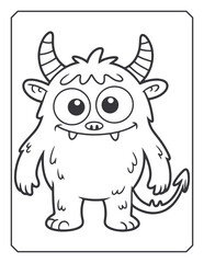 Halloween Monster Coloring Page