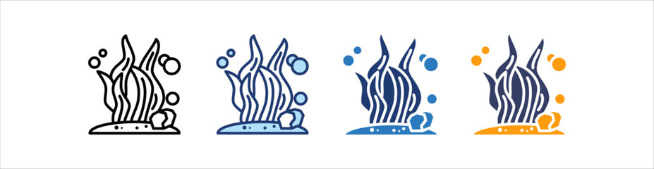 Seaweed Icon Set Multiple Style Collection