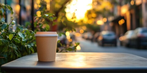 Sunset Coffee Break: A Cozy Moment in the City