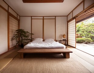 interior bedroom with japanese style