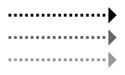 Obraz premium Straight long vector arrow icon. Long dashed arrow icon. isolated on white and black background.&nbsp;EPS&nbsp;10 .