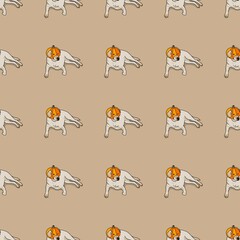 Naklejka premium seamless pattern with animals