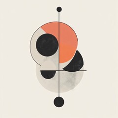 Dynamic geometric composition featuring abstract shapes in a minimalistic environment contemporary art conceptualization digital design artistic perspective
