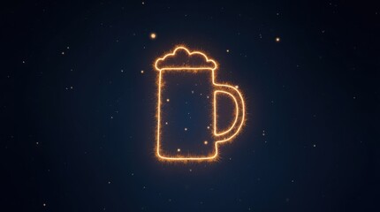 Celebration of craft beer brewery event digital artwork starry night environment abstract viewpoint