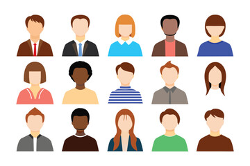 Diversity of Community Portrait: A collection of various gendered and ethnic background avatar profiles.