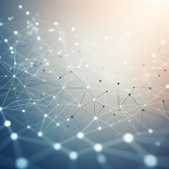 Obraz premium Artificial intelligence network. Abstract of a digital network illuminated by blue light, showing interconnected nodes and lines on a dark backgroun