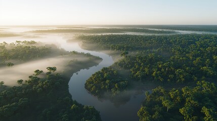 Fototapeta premium Lush rainforest river