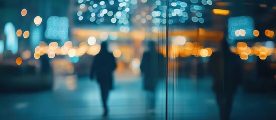 Blurred City Night Lights, Bokeh Effect, Urban Scene