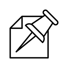 Pushpin icon design template SVG