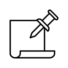 Pushpin icon design template SVG