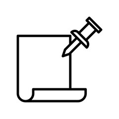 Pushpin icon design template SVG