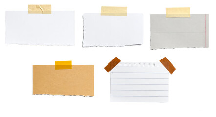 paper taped sticky note isolated on transparent png clipping path