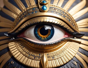 Detailed close-up of a golden eye