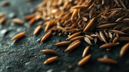 Close up of rice grains