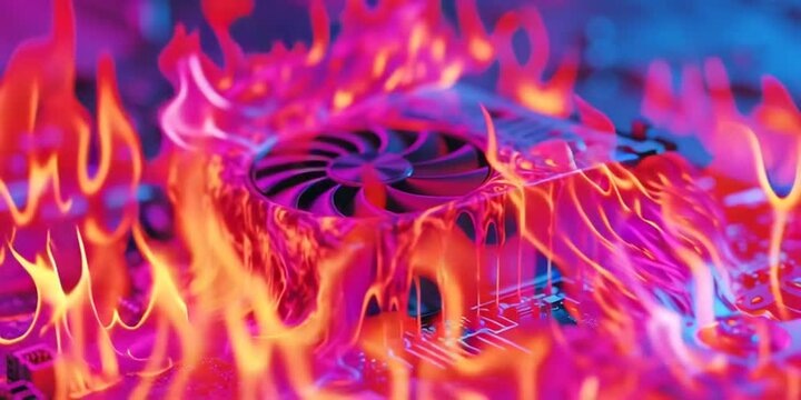 Graphics card is melting and engulfed in flames due to overclocking and overheating