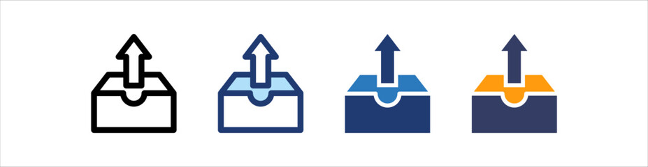 Upload Icon Set Multiple Style Collection