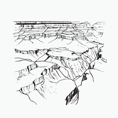 illustration of the grand canyon