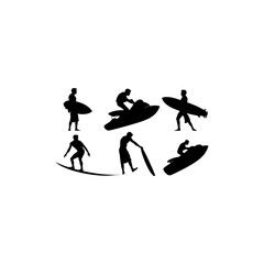 
surfer silhouettes 