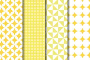 Geometric yellow patterns collection