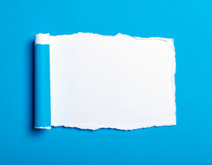 torn paper with space for text on blue background