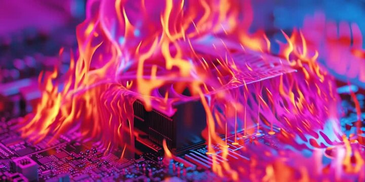 Graphics card is melting and engulfed in flames due to overclocking and overheating