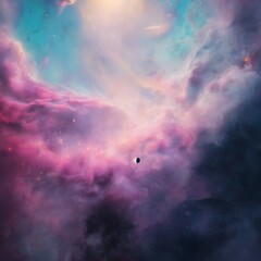Fototapeta premium Ethereal Nebula in Pastel Cosmos