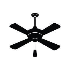 Obraz premium A ceiling fan vector silhouette art illustration