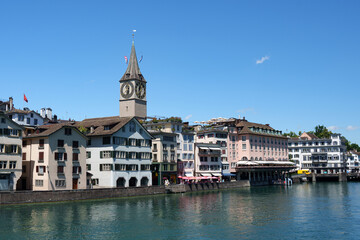 Zurich by the river: architecture that enchants. Switzerland. 