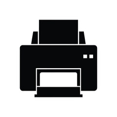 A silhouette printer vector art illustration