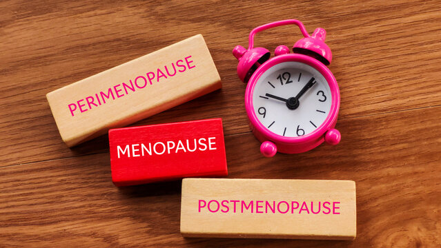 Perimenopause, Menopause, and Postmenopause Timeline with Clock