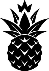 Obraz premium Royal Crown Pineapple Fruit Vector Graphic