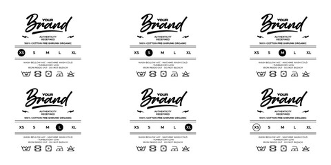Clothing label product tag template design