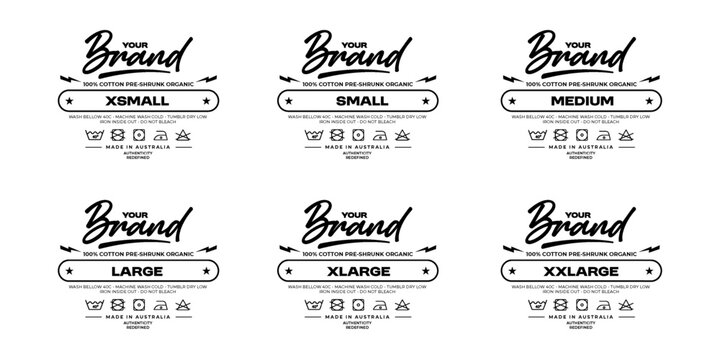 Clothing label product tag template design