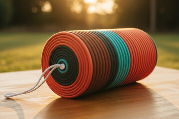 Rolled yoga mat fitness gear