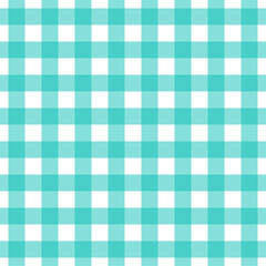 Aqua and White Gingham: Repeating Checkered Pattern