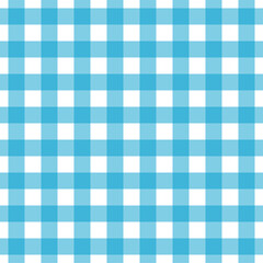 Sky blue and white gingham check pattern.