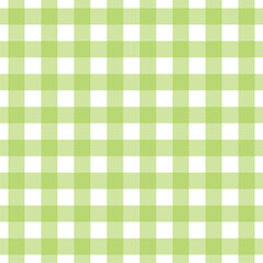 Pale Green and White Gingham Check Pattern