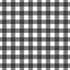 Monochrome Gingham: Symmetrical Grey and White Checkered Pattern, Repeating Squares.